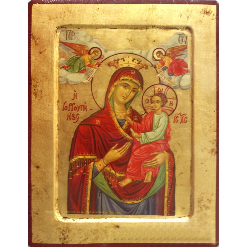 Icono madera Virgen María 31x24