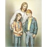 Jesús con niños 20x25