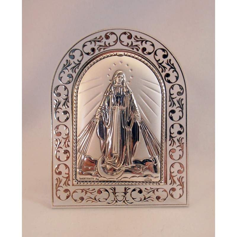 Cuadrito plata Virgen Milagrosa