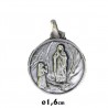 Medalla Plata 16mm Virgen de Lourdes