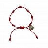 Pulsera de cuerda roja con medallita