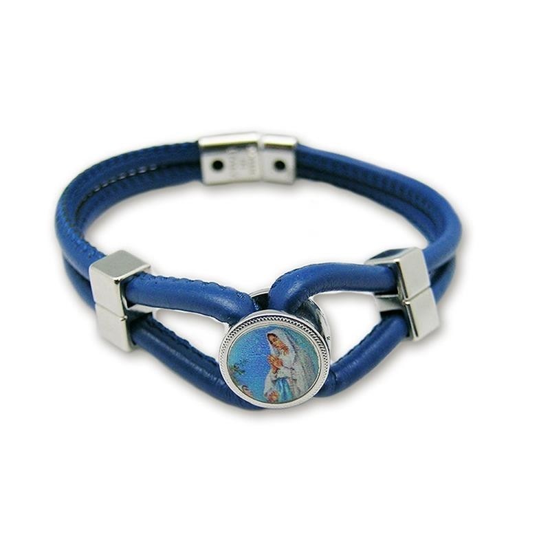 Pulsera azul negro con imagen personalizable