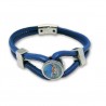 Pulsera azul negro con imagen personalizable