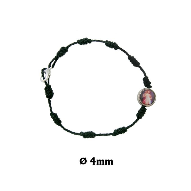 Pulsera cuerda negra personalizable