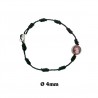 Pulsera cuerda negra personalizable