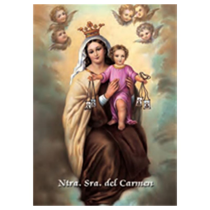 Estampa Ntra. Sra. del Carmen con oración