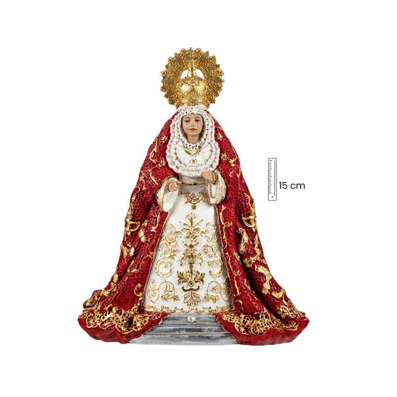 Virgen de la Esperanza 15 cm. rojo